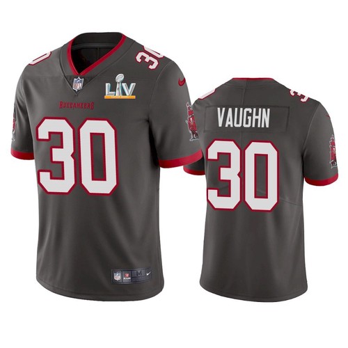 Men's Tampa Bay Buccaneers #30 Ke'Shawn Vaughn Grey 2021 Super Bowl LV Limited Stitched NFL Jersey